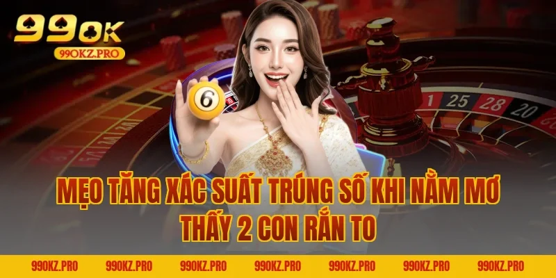 Mẹo tăng xác suất trúng số khi nằm mơ thấy 2 con rắn to